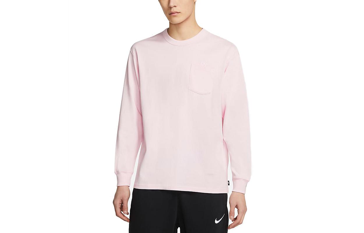 

Nike T Shirts Men s Foam Pink Crew Neck Moderate Straight Fit DD3875-663 XL