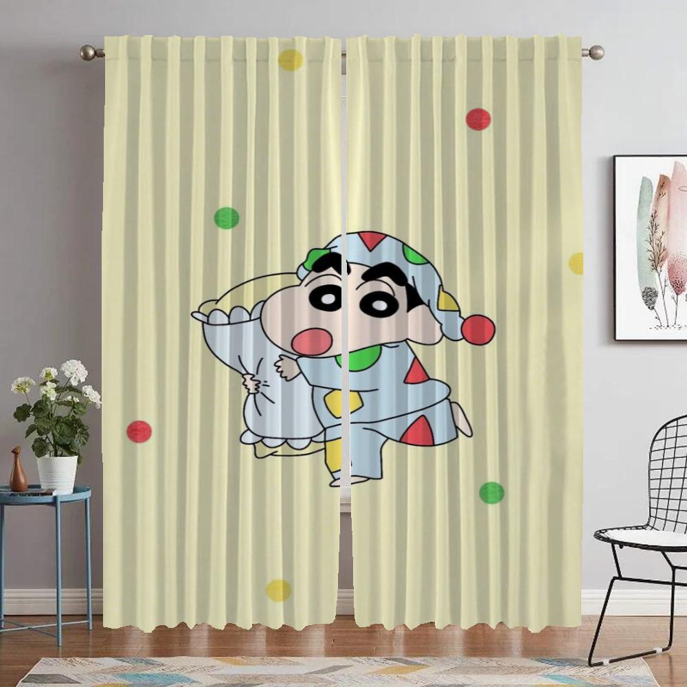 

Шторы для окон Crayon для комнаты, 2 панели, затемняющие шторы, 2 шт., шторы для домашнего интерьера, тюль для перегородки в спальне W50xH70cmx2pcs-CL