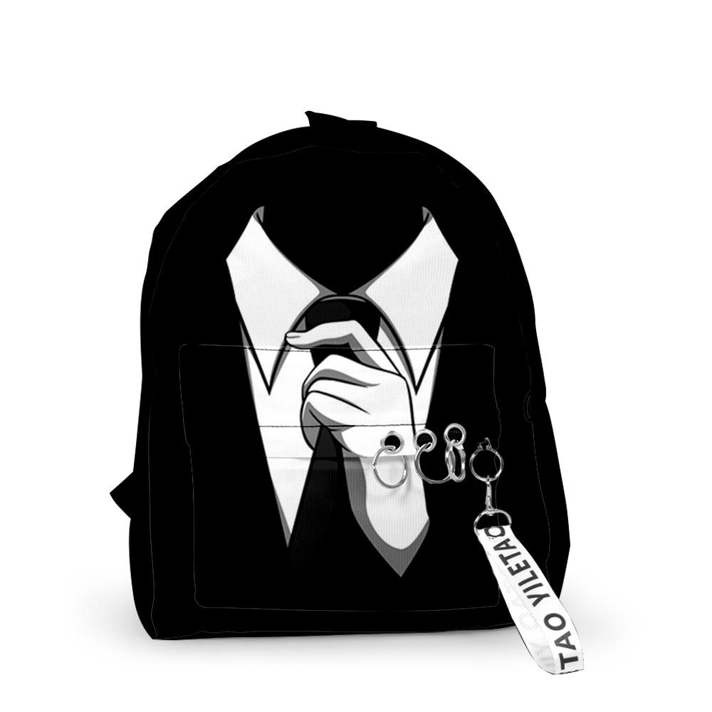 Cartoon Youthful Game Hitman School Bags Notebook Backpacks Boys/Girls 3D Print Oxford Waterproof Key Chain Small Travel Bags