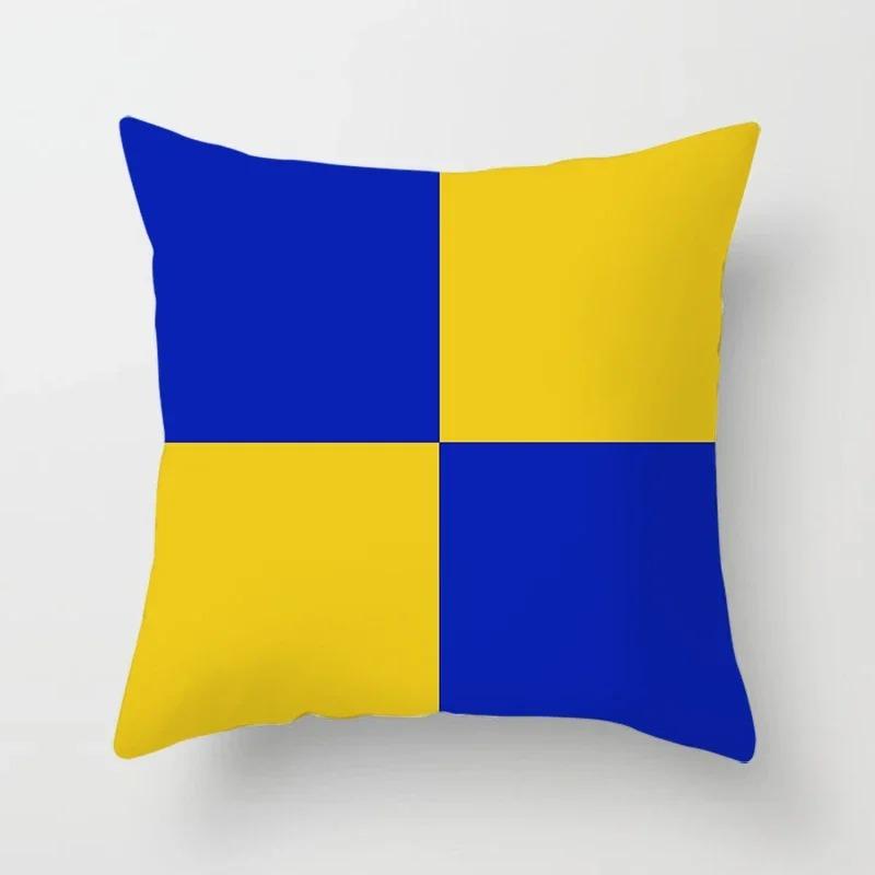 Simple Geometric Pattern Decorative Pillowcase Car Sofa Square Cushion Pillowcase