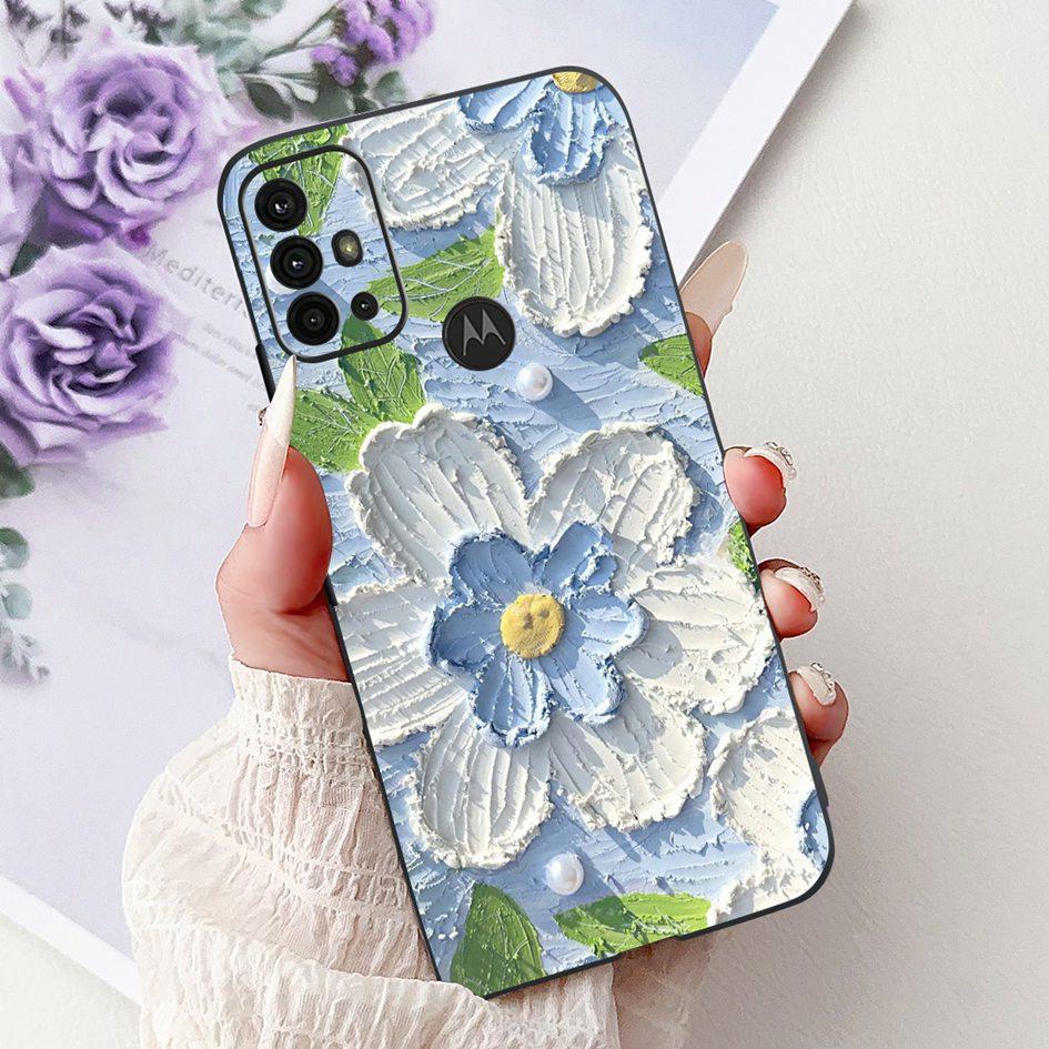 Case For Motorola Moto G30 G20 G10 Phone Cover New Fashion Flower Soft Silicone Matte Bumper on Moto G20 XT2128-1 G 10 G 30 Capa