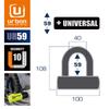 URBAN UR59120 Mini U Padlock with Chain 120cm Bicycle Disc Dual High Security Double Closure Anti-Theft Loop, Motorcycle, Scooter, Padlock, Function,