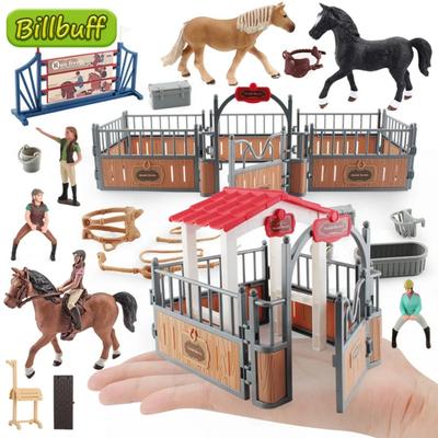 DIY Pferderennen Modell Reiter Nutztierfiguren Action- & Spielfiguren ABS Emulationsspielzeug für Kinder Weihnachts- Geburtstagsgeschenk