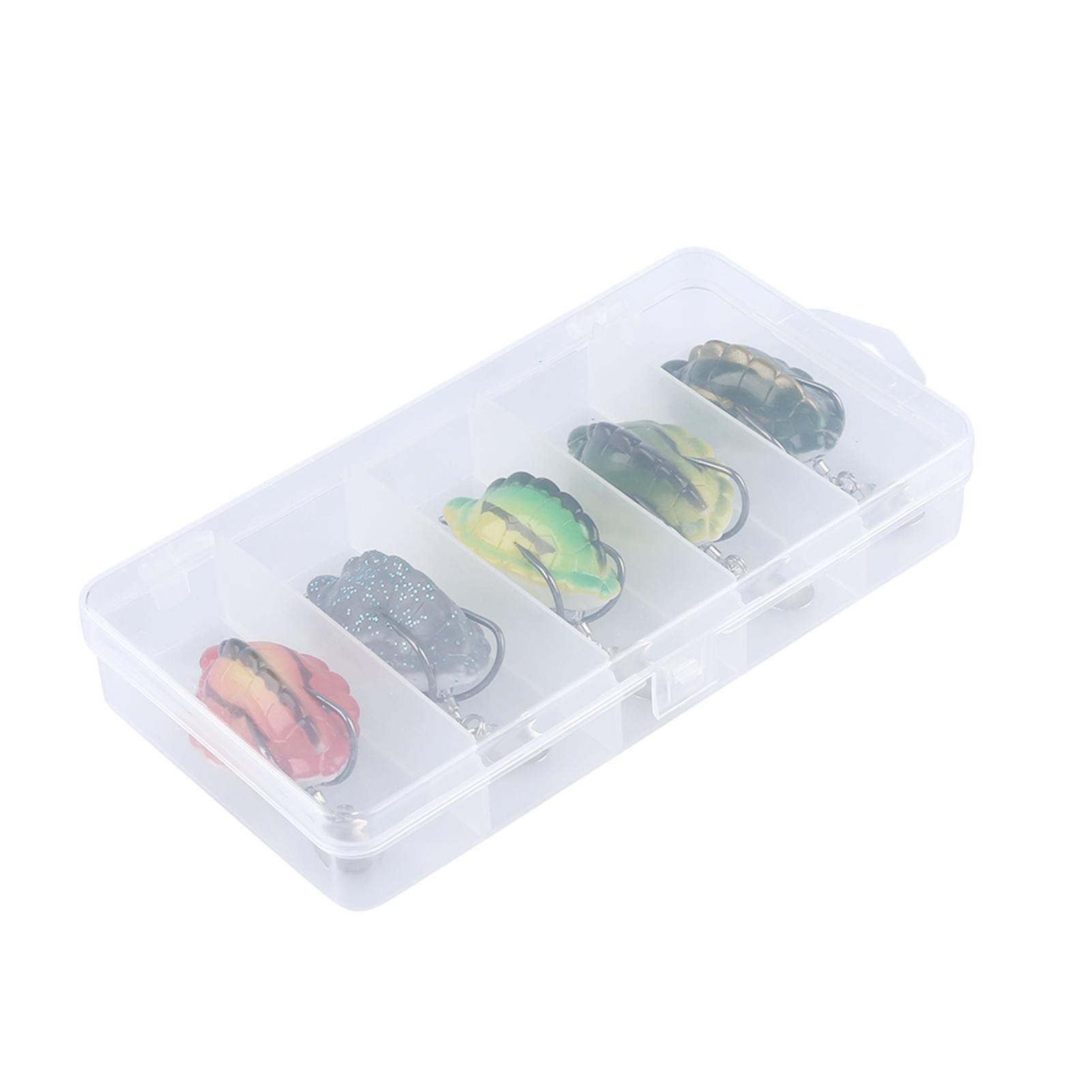 

5pcs Box Longevity Turtle Shape Black Bait LifeLike Fishing Accessory