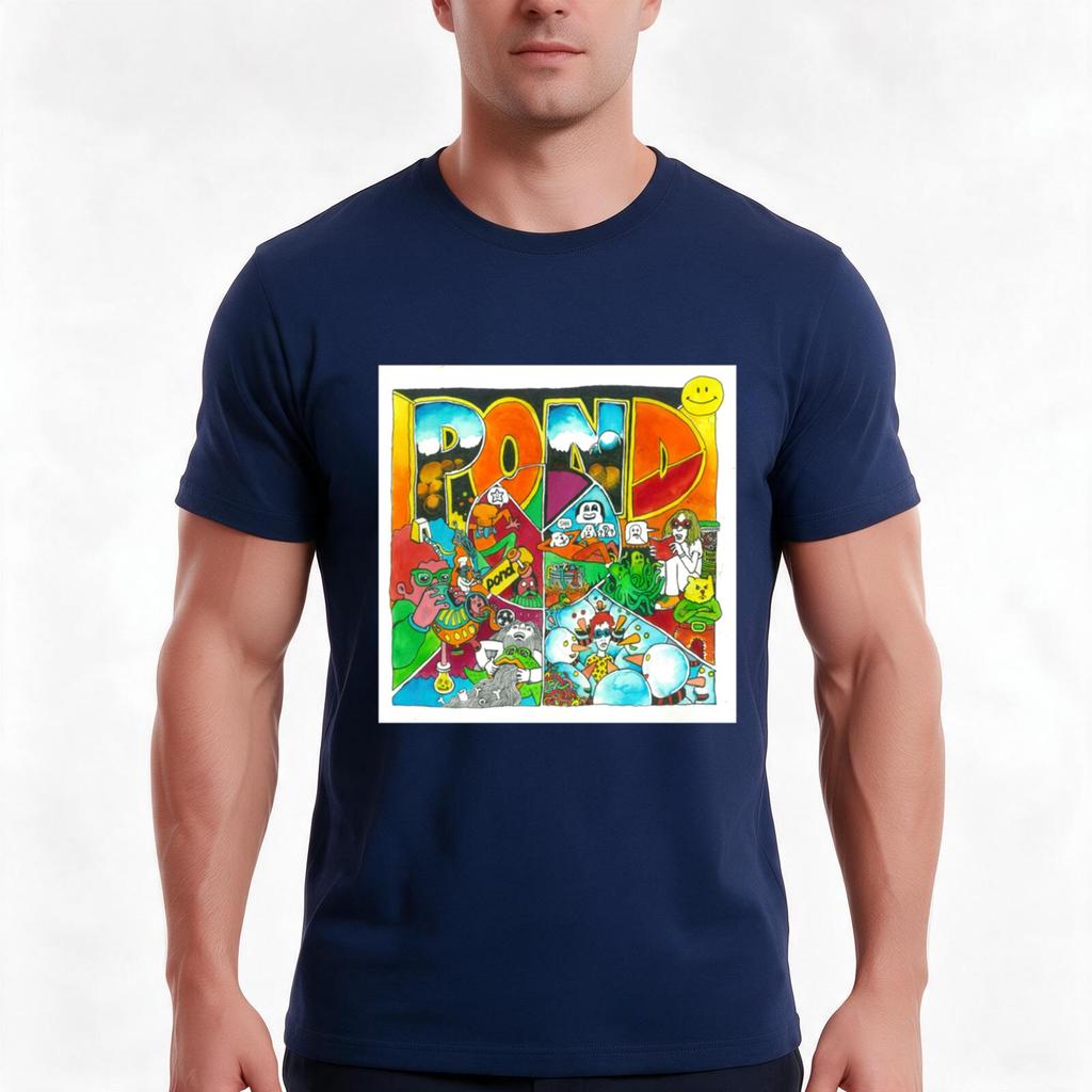 Pond Popart Tshirt Summer Casual Cotton Tee Oversized Streetwear Tops Vintage Graphic Print Loose Fit Short Sleeve