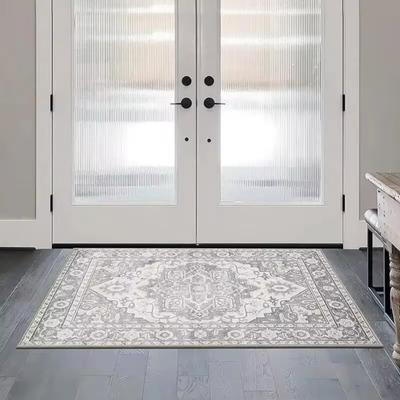 1PC Boho Crystal Velvet Rug Kitchen Entryway Mat Is Machine Washable, Dirt Resistant and Non-Slip Mat For Home Decor