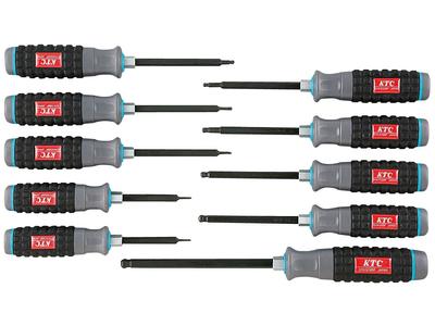 Kyoto Tool Harzgriff Kugelkopf Sechskant-Schraubendreher TD1HBP10B (KTC) Set, 10-teiliges Set,