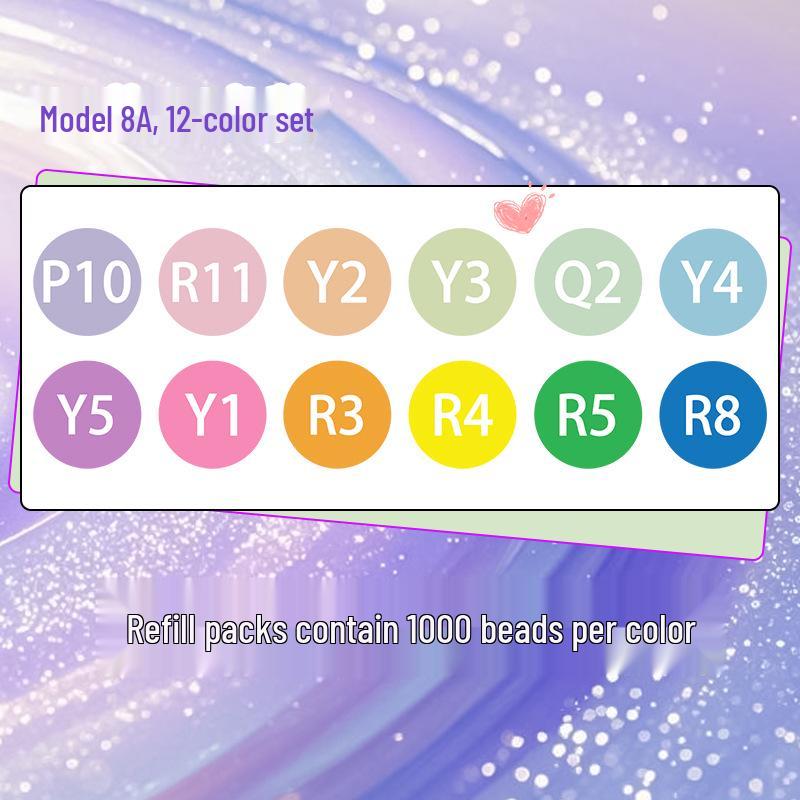 Pinbeads Fusion Beans Refill Pack: All-Color Series, 1000 Beads (2.6mm) for DIY Puzzle Crafting
