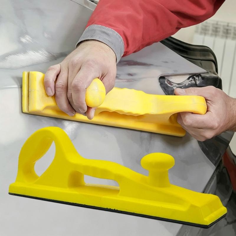 Manual Sanding Tool 70 x 400 mm Hand Sanding Block with Two-Point Grip for Putty Sanding, Wide Flat Work, Dry or Wet Furniture Refinishing