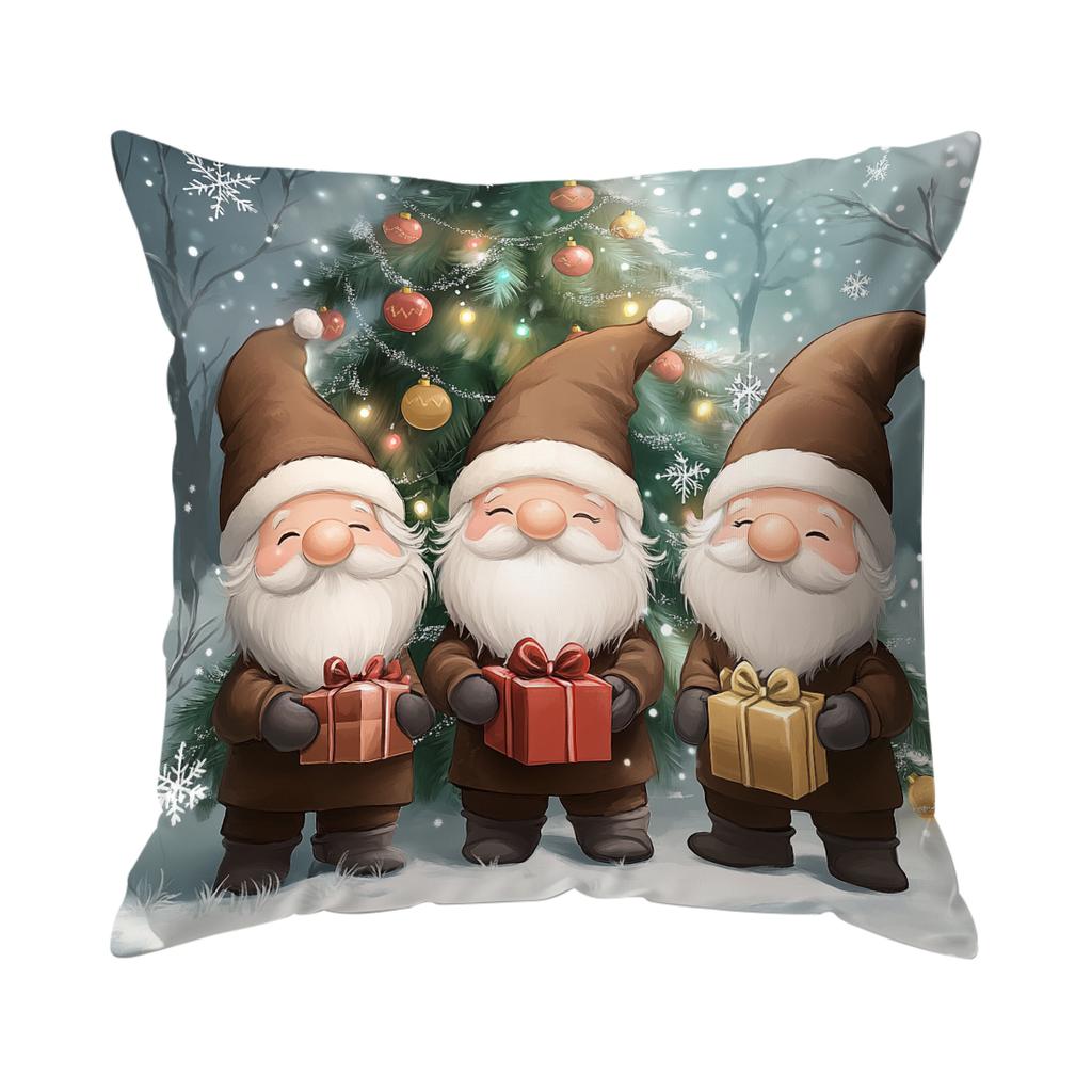 Christmas Themed Decoration Pillowcase Printed Polyester 45X45Cm Throw Pillowcover Decorative Sofa Cushion Pillowslip Home Decor