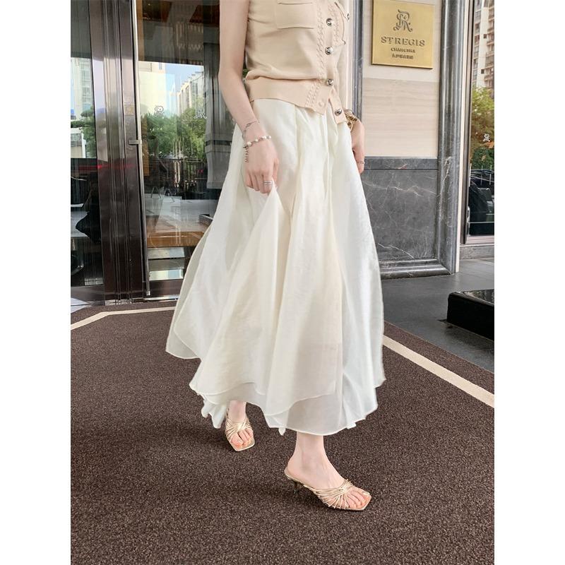 Sheepskin~ 6CM Square Head Is Not Tired, High-heeled Slippers Women's Cross-strap Open-toed Cool Slippers Outer Wear Summer