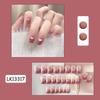 Blush Ombre Press-on Nails with Heart Rhinestones