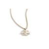 Double C Gold Letter Pearl Rhinestone Metal Necklace Women Necklace ABB804-B14169-NR657