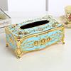European Style Creative Carved Tissue Box Cover Holder Hotel Living Room Decorative Tissue Holders Dining-Table Tissue Box