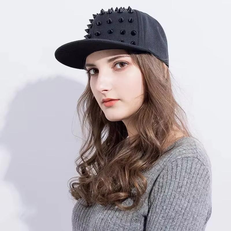 Nail Hat Street Personalized Fashion Rivet Duck Tongue Hat Hip Hop Street Dance Hat Flat Edge Baseball Hat