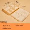 Biodegradable Corn Starch 5-Compartment Takeaway Food Containers