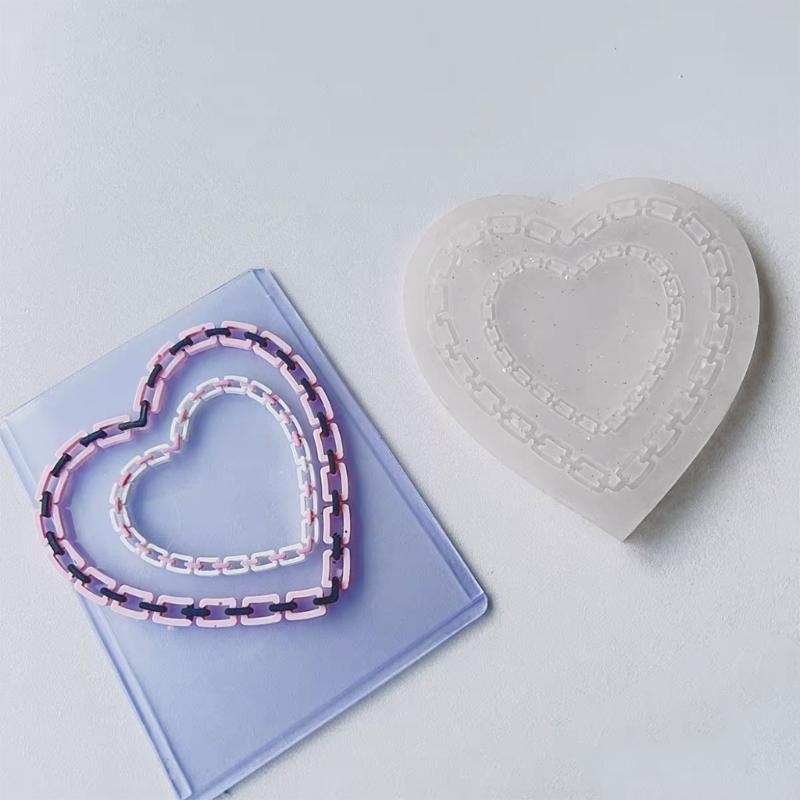 Resin Shaker Filling Mold,Silicone Heart Mold Epoxy Resin Mold Filler Quicksand Casting Filling Mold for Jewelry Making
