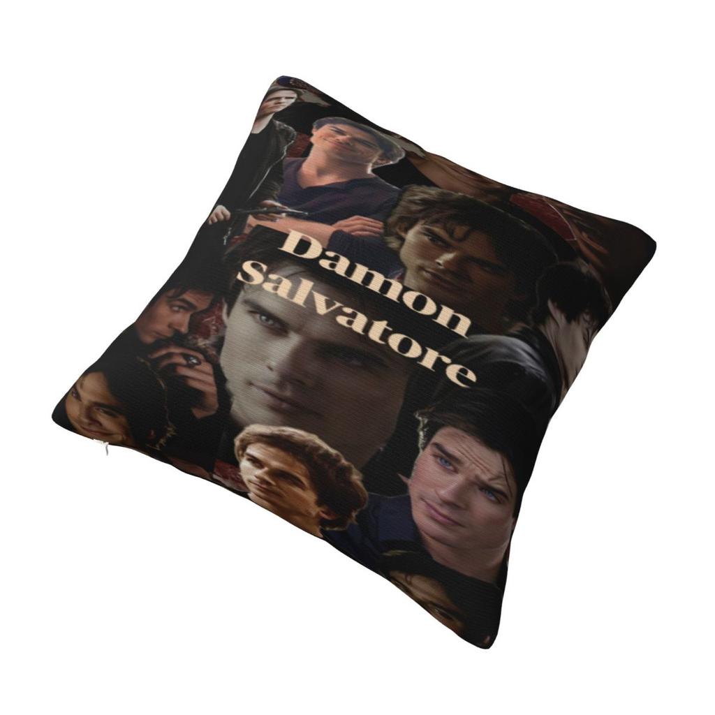 Warm Home Damon Salvatoredecoration Pillowcase Merch Pillow Cover Zipper Multiple Sizes