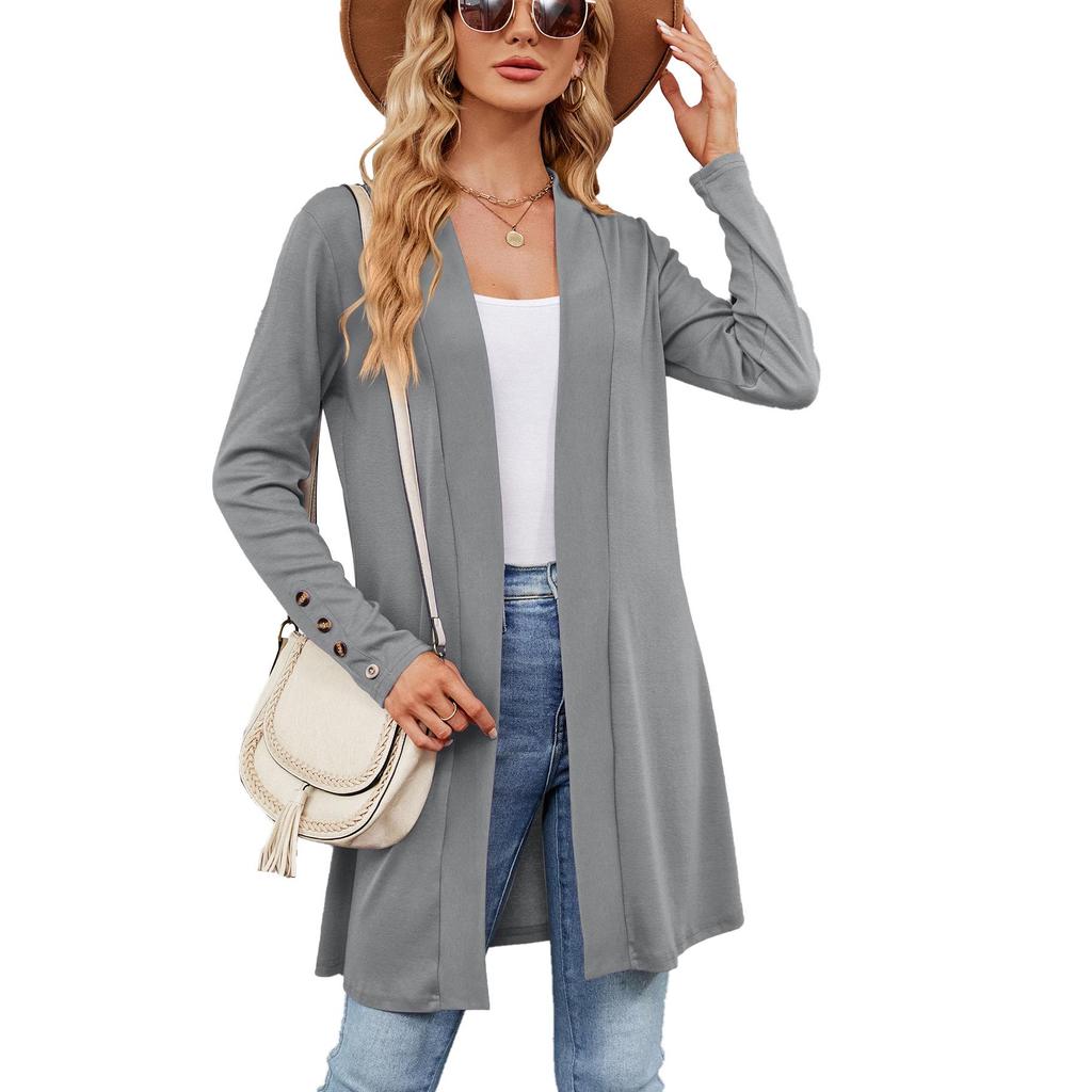 Women's 2023 Autumn/Winter Buttoned Long-Sleeve Knitted Cardigan