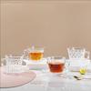 Aizlv 12-Piece Glass Cup and Saucer Set