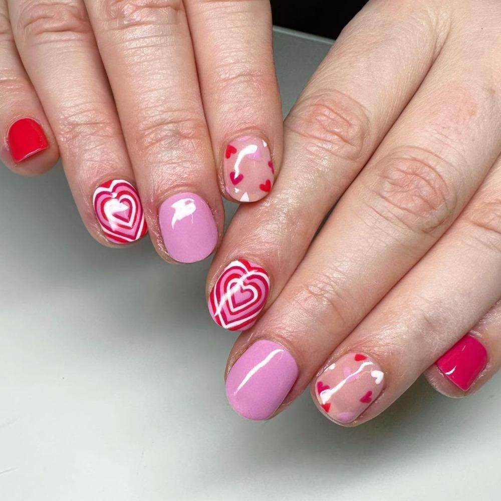 

Valentine s Day Collection French Fake Nails Wearable Manicure Nail Tips Women