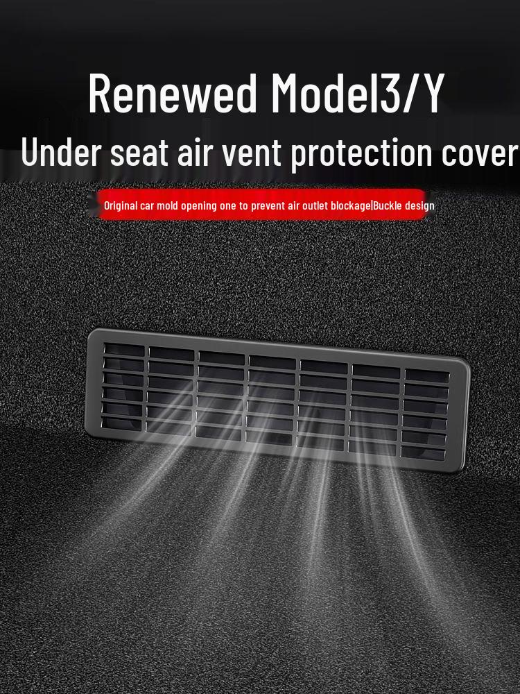 2025 Tesla Model Y Under-Seat Air Vent Mask and Decorative Cover