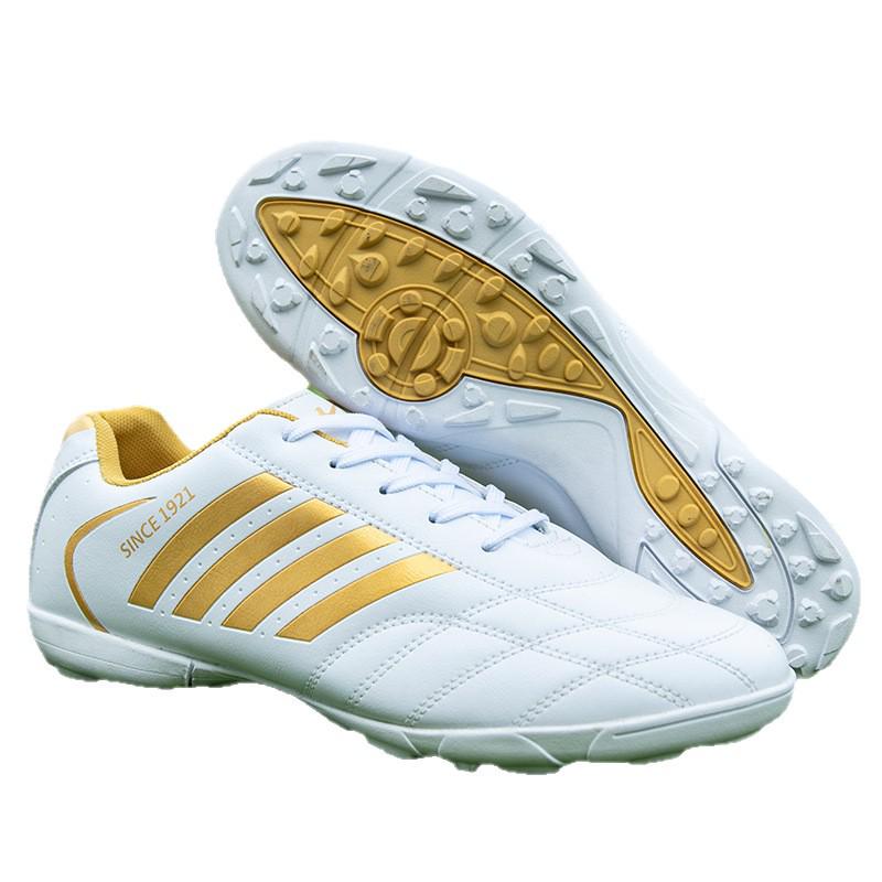 Double Star Professional Anti-Slip Football Kicking Shoes - Studded Breathable Training Model for Grass.