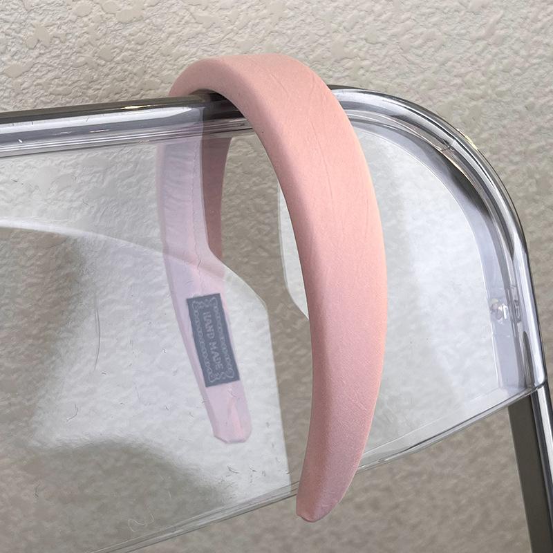 Sweet Romantic Pink  Headband Sponge Wide Hair Band for Woman Girl Temperament Hair Hoop Fashion Versatile Hair Accessories Gift
