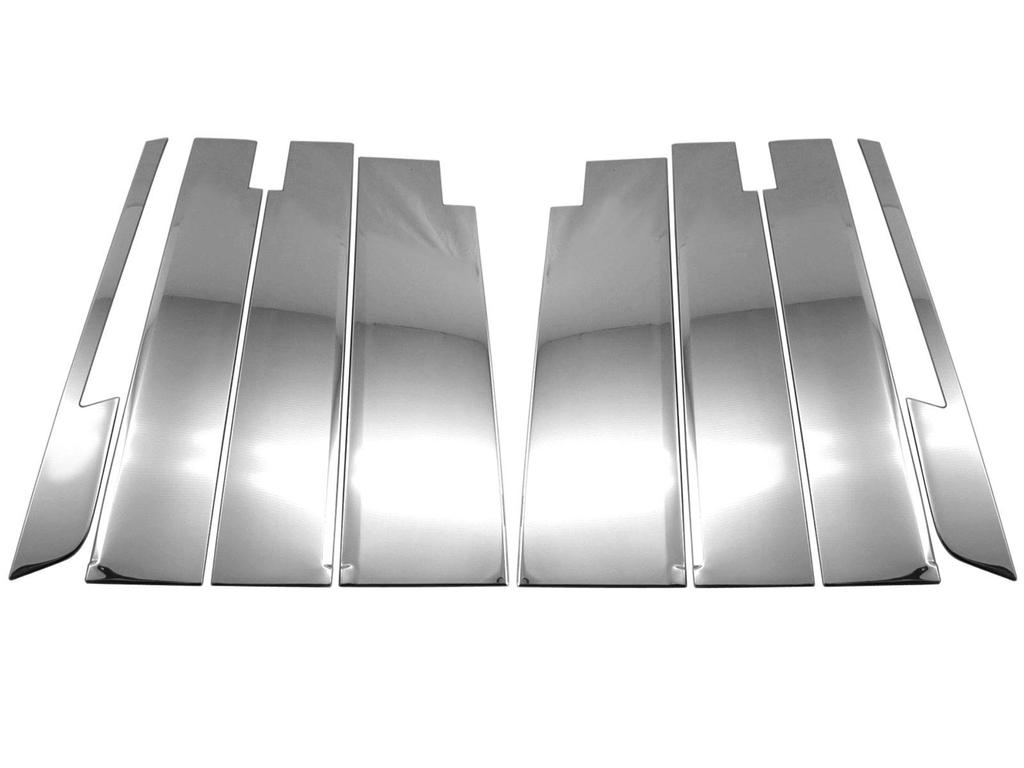 BRIGHTZ Finish Stainless Steel Pillar with Set for JF N-BOX JF3/JF4 Ultra-Mirror Visor, 8-Piece [PIL-SIL-422] F3/F4/3/4 N-BOX