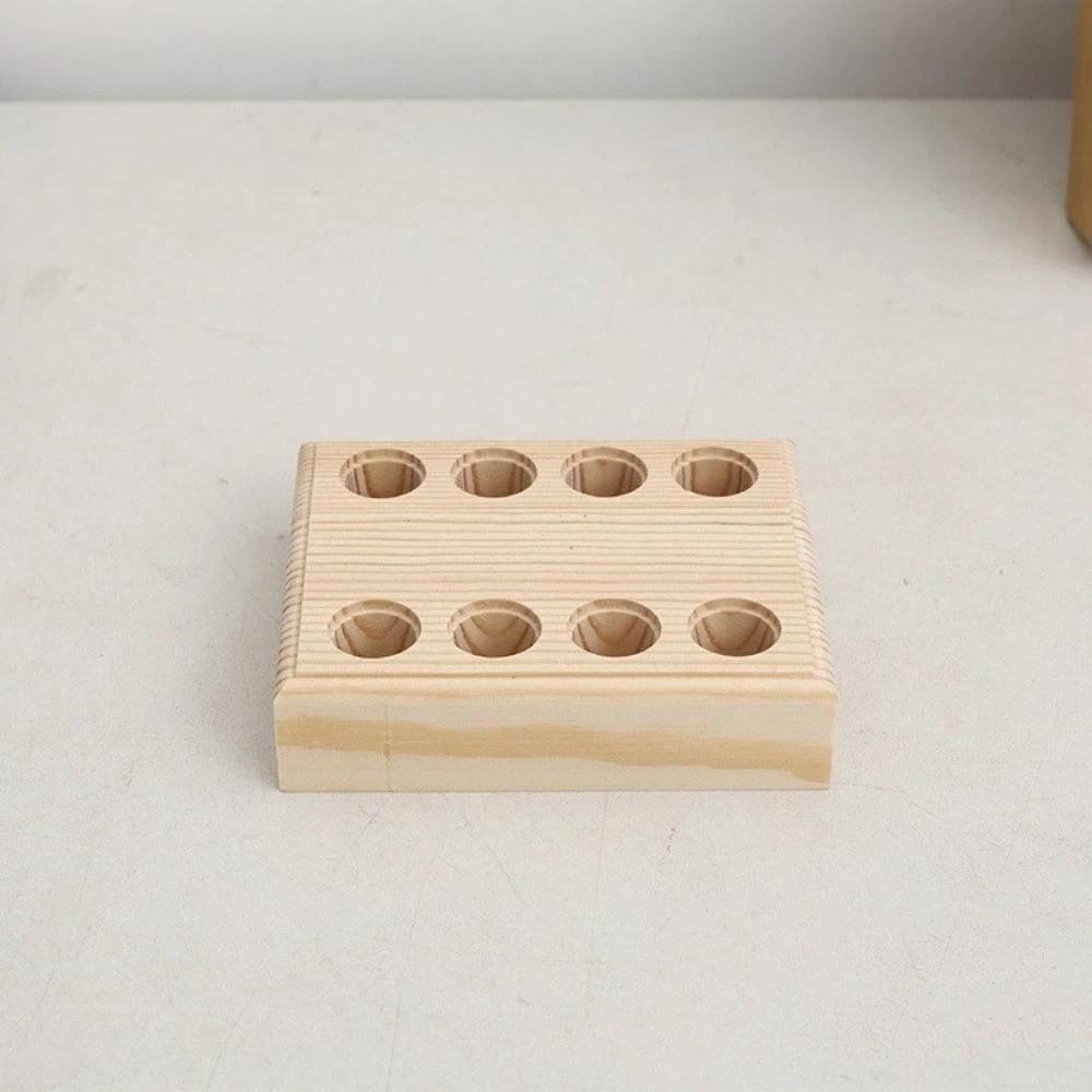 Wooden Tool Holder Non Slip Multi-slots Wood Stand Keep Neat Pliers Storage Holder Craft Tool