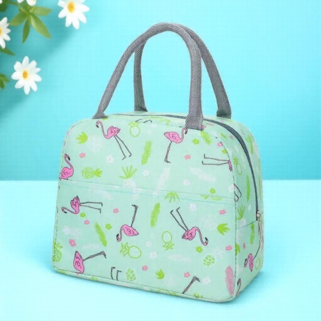 Functional Insulated Lunch Bag Thermal Food Picnic Bag for Women Kids Portable Canvas Lunch Box