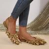 Moda Sapatos Femininos Franceses Verão Novo Bico Fino Plano Temperamento Chinelos Femininos Leve Antiderrapante Sandálias Femininas Zapatosdemujer