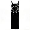 Elegant Rhinestone Beaded Ball Gown with Elastic Tank Skirt