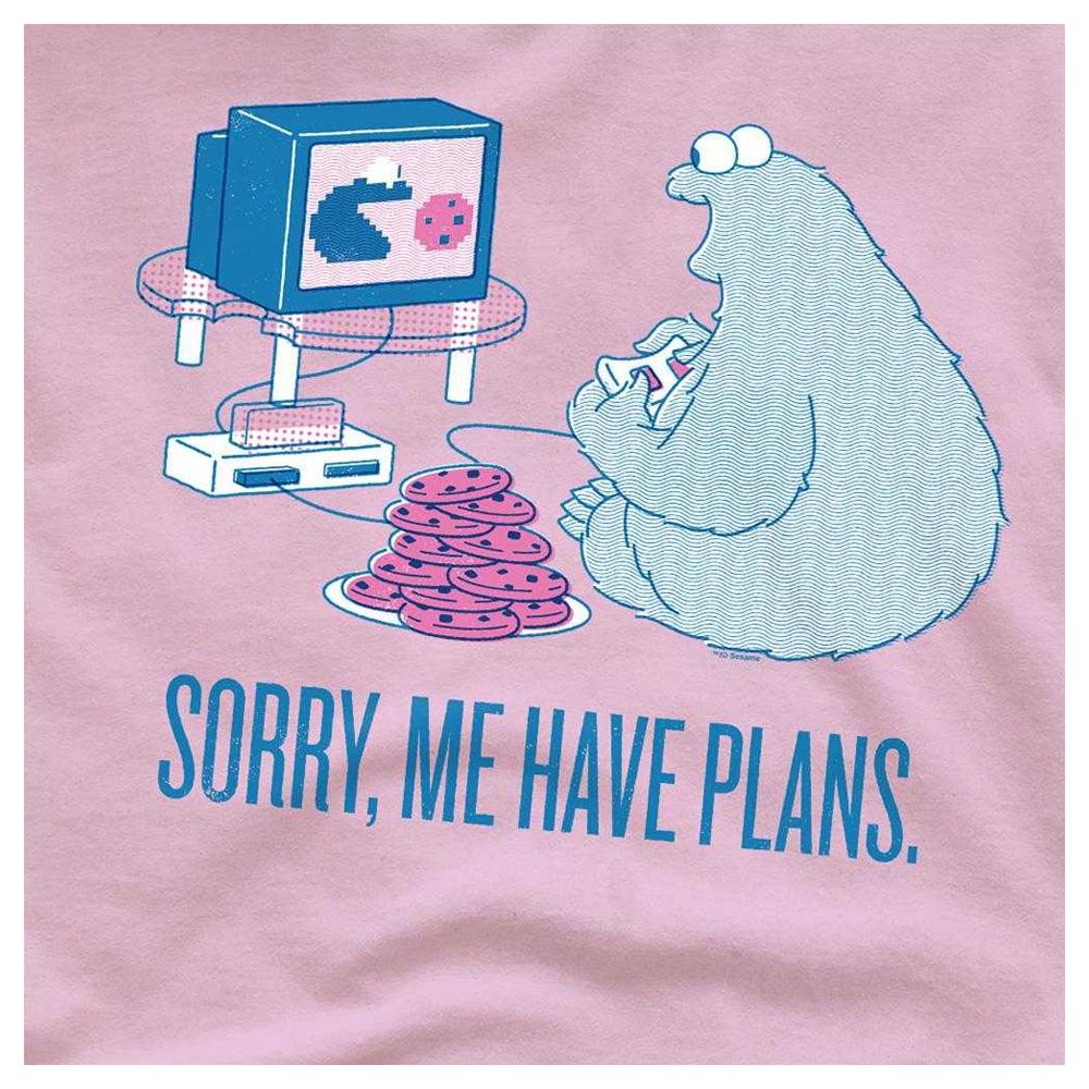 Sesame Street Unisex Adult Me Have Plans Cookie Monster T-Shirt