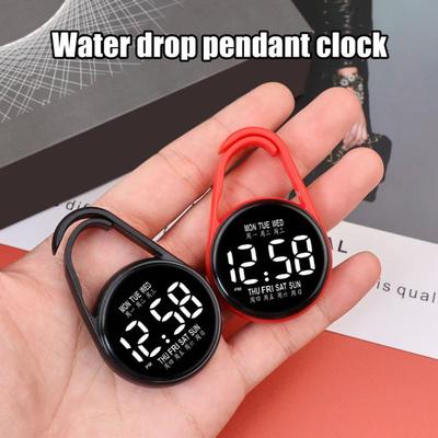 Examination Keychain Digital Watch Pocket LED Touch Watch Portable Clip-On Watch for Belt Backpack Students School Exams