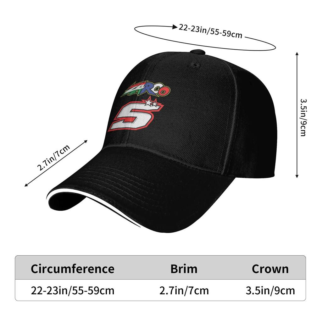Summer 2025 No 5 Johann Zarco Moto Baseball Cap  Outdoor Gym Stylish Print Sun Hip Hop Hats Unisex-Teens High Quality Caps
