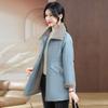 Parker Clothing Cotton Clothing Women's Winter Mid-length Ins Plus Velvet Thickened Loose Waist Casual Cotton Jacket