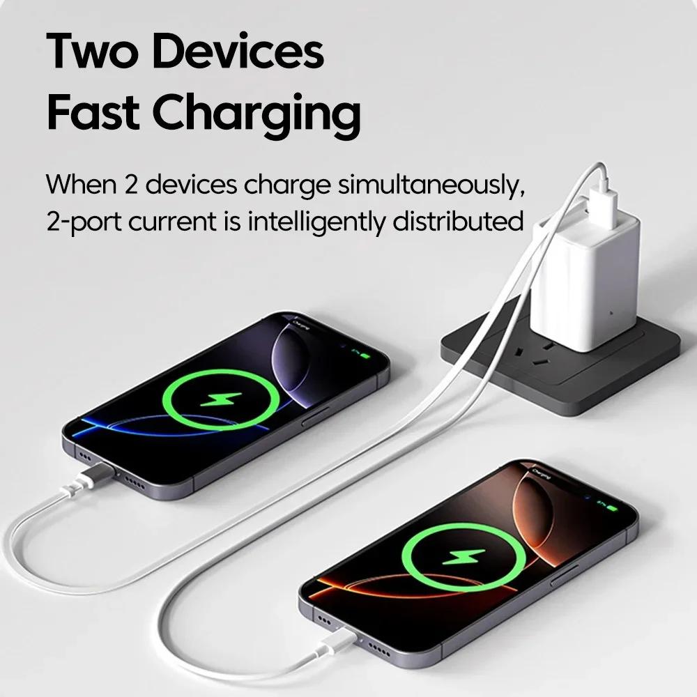 80W GaN USB-C-Ladegerät mit einziehbarem Kabel, Schnellladeadapter für iPhone, Samsung, Xiaomi, Huawei, EU/US/UK-Stecker, Schnellladegerät