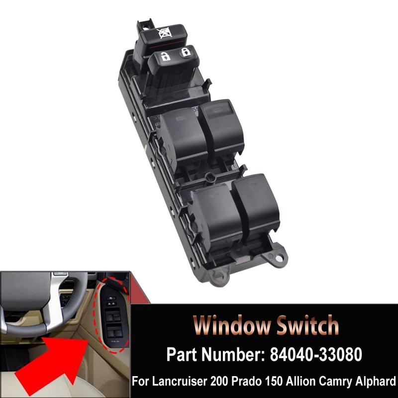 84040-33080 8404033080 Master Power Window Switch For Toyota Land Cruiser Prado Allion Camry Alphard Corolla Prius Crown