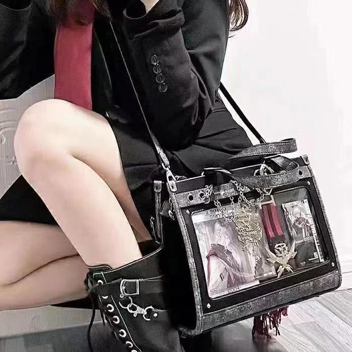 New Original Design Girls Punk Y2K Ita Bag Sweet Cool Handbag Daily Commuter Crossbody Bag Ulzzang JK Uniform Shoulder Bag