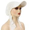 Stretch Fabric Baseball Cap Headscarf Curved Brim Sun Hat Headwrap  Hajj Umrah