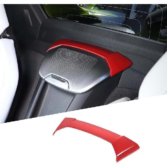 Rear Upper Speaker Cover Compatible with Chevrolet Corvette C8 Stingray 2020-2025, ABS Interior Rear Row Phone Charger Upper Trim Cover, for
