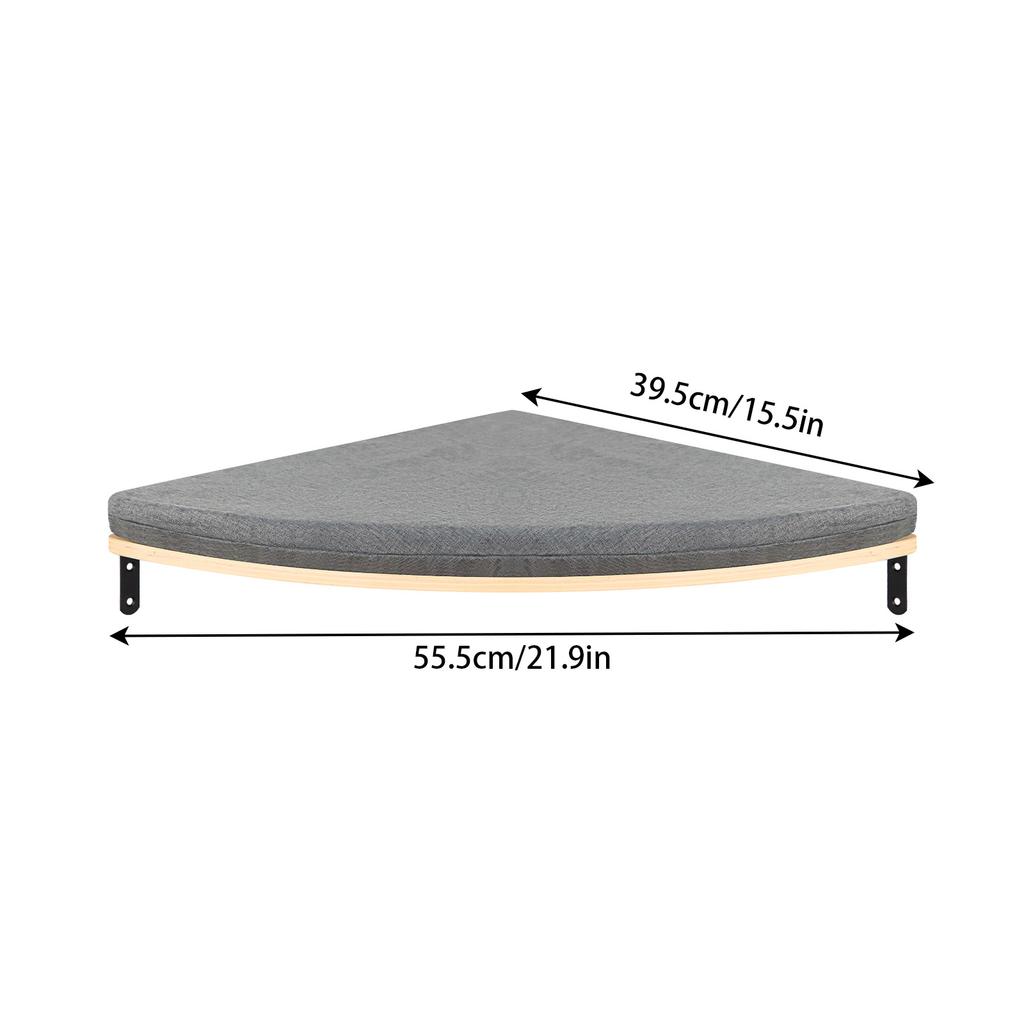 Wall Mounted Cat Shelf Bed with Soft Cushion Cat Perch Indoor Cat Furniture for Kittens & Adult Cats Climbing Sleeping & Playing