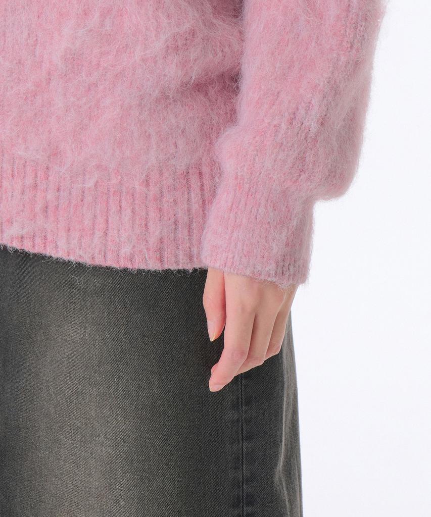 MUSINSA STANDARD WOMAN Women'S Hairy Relaxed V-Neck Knit [Pink]