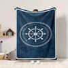 1Pc Smooth Sea Sailor Quote Blanket Soft And Comfortable Casual Warm Camping Travel Christmas Halloween Xmas Gift M928577