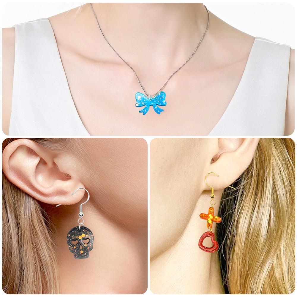 Valentine's Day DIY Eardrop Mold Drip Glue Resin Mold Cherry Pendant Earrings Silicone Mold Resin Drip Glue Handmade Production