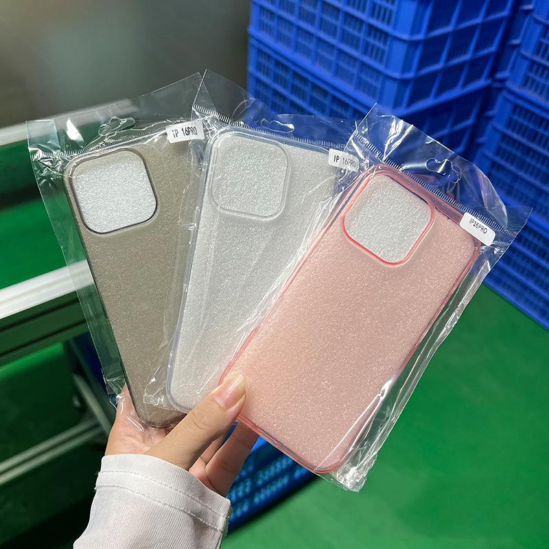 Glitter Clear Case for Iphone 17 Air 17E 16 16E 15 14 Plus 13 Pro Max 12 11 X Xs Max Xr 8 Se 2022 2020 Cute Transparent Bling Phone Cover Accessories