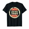 Black 50Th Birthday T-Shirt Vintage 1969 Shirt- 50 Years Old Gifts  Cotton Diy Prited Tee Shirt men summer t-shirt