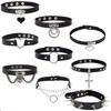 Donna Nero Pipistrello Punk Choker Collare Collana Sexy Pelle PU Serratura a Cuore Chiave Borchia Gotico Cosplay Accessori Gioielli da Festa Nuovo