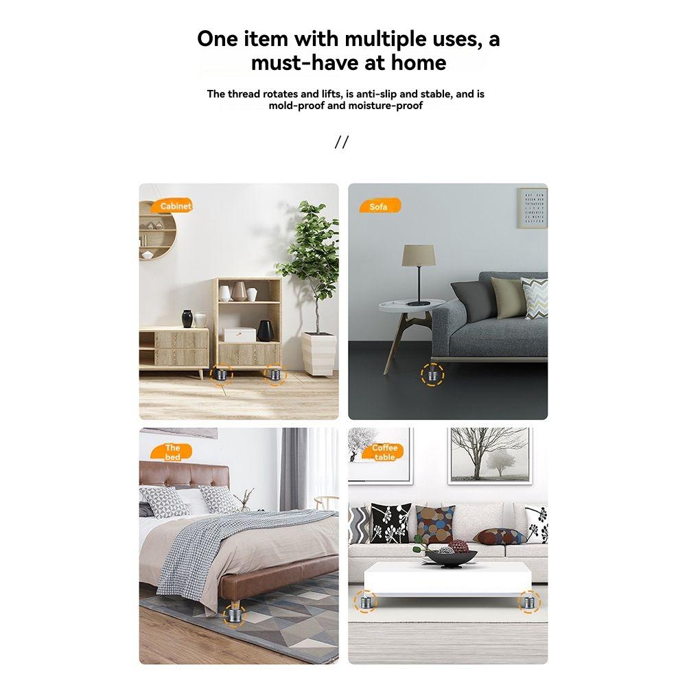 4 Pack Adjustable Microwave Riser Pads Heavy Duty Universal Appliance Feet for Microwave/Oven/Sofa/Furniture